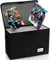 YNSZAS Comic Book Storage 15.8 X 7.8 X 11.8, Collapsible Comic Short Box, Holds 160-180 Comic Book, Heavy Duty Bin Container Holder Shelf (Black)
