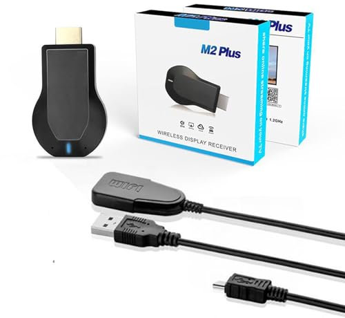 Yolispa Receptor de Pantalla Inalámbrica Pantalla Dongle Espejo Full HD 1080P HDMI TV Stick Soporte Airplay DLNA Miracast para Teléfonos Inteligentes Portátiles para HDTV Proyector
