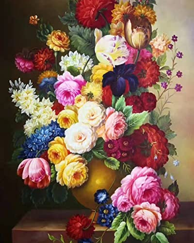 Personnalisez votre photo DIY Peinture par chiffres for adultes Kit de peinture à l'huile de débutant sur mur de toile sans cadre avec pinceaux paysage peinture facile de la décoration murale de la ma