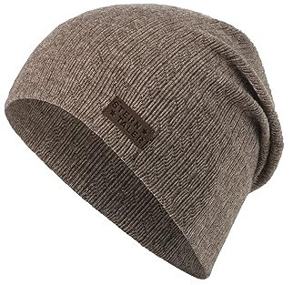 Sterntaler Baby Jungen Beanie Baby Slouch-Beanie Struktur Mütze - Beanie Baby - aus strukturiertem Mischgewebe mit Viskose Anteil - braun, 49