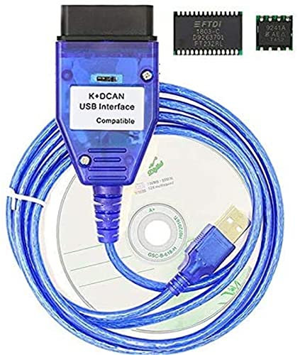 TSUSF OBD2 Cavo Diagnostico K + Interfaccia DCAN Adatto per B-M-W con Interruttore per Auto Scanner Ediabas K DCAN USB Scanner Diagnostico Obdii