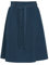 OXMO OXLerke Damen Kurzer Rock Sweatrock A-Linie Geraffter Bund mit Gürtel-Detail Midi-Länge, Größe:38, Farbe:Insignia Blue (194028)