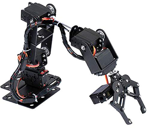 Mechanischer Arm, 6DOF-Roboterarm, Programmierbarer Vollmetall-Roboter, Mechanischer Arm, Klemmklauen-Kit, Desktop-Manipulator-Roboter mit Rückmeldung von Servoparametern, Industrieroboterteile