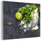 MuchoWow Glasbild Glasfoto Wandbild Bilder Deko 40x30 cm Cocktail - Mojito - Eiswürfel