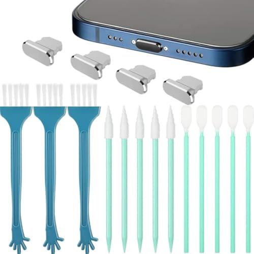 Cozlly 17pcs Phone Cleaning Tool Kit Anti Dust phone Plug Charging Port Speaker Receiver Cleaner 11/11Pro/11ProMax/12mini/12/12Pro/12ProMax 13Mini/13/13Pro/13ProMax