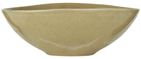 Ib Laursen Servierschale Salatschale, große Schale Mustard Dunes Höhe: 6,5 cm, Durchmesser: 18 cm Steingut gelb