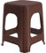 KADAX Hocker aus Kunststoff, Tritthocker bis 120 kg, Rattanhocker mit Antirutschfüßen, Badhocker, Wohnhocker, Leichter Sitzhocker, Gartenhocker, Schemel (Braun)
