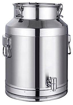 Farm Milk Transport Can – 5L/14L Milchkanne Kanister Topf Weineimer Fass Wassereimer Öl Tee Tank mit versiegeltem Deckel und Zapfen 14L