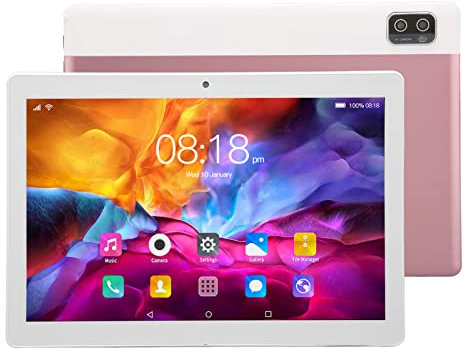 Estink 10,1-Zoll-Tablet, 10-Core-Prozessor, 6 GB RAM, 128 GB ROM, HD-IPS-Bildschirm, Android 12, Dual-Kamera, 5G WiFi, BT, Dual-SIM, 8800-mAh-Akku, Roségold, Unterstützung für(EU)