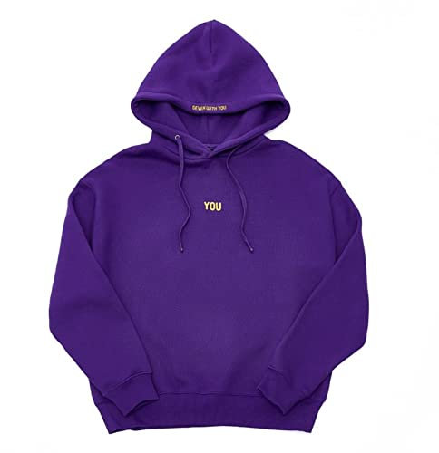 Jimin with You Hoodie, k-Pop Non cammini mai da Solo Allacciata con Foto per i Fan Purple-L
