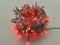 elume Guirlande lumineuse de Noël intérieure extérieure 13 m 160 LED rouges fixes câble transparent