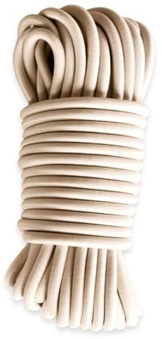 TECPLAST Sandow élastique Ivoire 30 mètres 9SW - Qualité PRO - Tendeur pour bâche de diamètre 9 mm