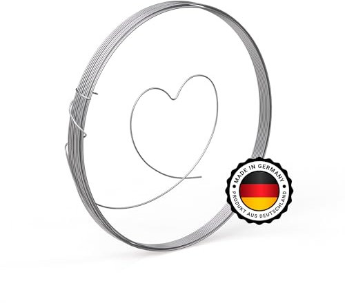 SERSCH 12X Meter Basteldraht Aluminiumdraht zum basteln von Schmuck, Draht-Schriften und Figuren super Halt und sehr flexibel langlebiger und hochwertiger Aludraht (1 mm, Silber)