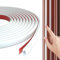 Joint Porte Fenetre Isolation Phonique Port D-Profil,Joint de Porte D'entrée en Caoutchouc Autocollante,Joint de Fenêtre de Voiture,Joint Porte Entree Anti Isolant Froid(15m,Blanc)