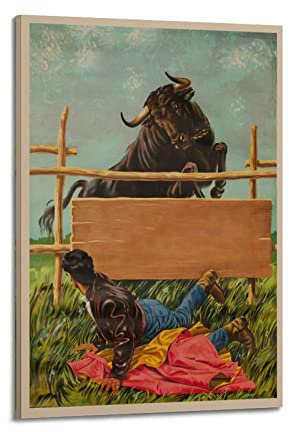 WELTS Vintage-Poster Spanische Bullfighting Dekorative Malerei Leinwand Wand und Kunst Bild Familie Schlafzimmer Dekor 60 x 90 cm