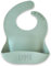 BIENMARQUER ® | Bavoir silicone personnalisé – Texte gravé dans le silicone – Résiste au lave-vaisselle. (Vieux vert)