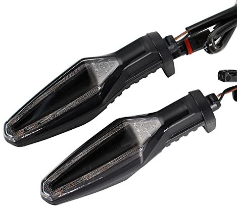 GIDIBII Motorrad Blinker,12V LED Mini Blinker Motorrad Zubehör Kompatibel mit BMW CE04 M1000RR S1000XR S1000RR R1200GS R1200R R1250R R1250RS G310GS F750GS F850GS R Nine T...2013-2022（Smoky）