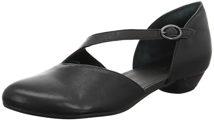Think! Damen Grace chromfrei gegerbte nachhaltige Halbschuhe, SCHWARZ 0000