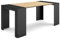 Skraut Home | Table Console Extensible | Console Meuble | 180 | pour 8 Personnes | Table à Manger | Style Moderne | Noir et chêne