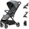 Osann Boogy 2 Kinderwagen Buggy mit Liegefunktion ab Geburt bis 22 kg - Reisebuggy inklusive Regenverdeck, Einhand-Faltmechanismus, UPF 50+ Sonnenschutz - Stone