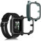 kwmobile 2X Custodia Rigida Smartwatch Compatibile con Garmin Venu Sq 2 Music/Sq 2 Cover - Case Vetro Temperato Orologio Fitness - Nero/Verde