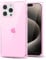 Svanove for iPhone 15 Pro Max Clear Case Square Rectangle Edge, Aesthetic Trendy Girly Transparent Silicone Rubber Phone Case for Women, Thin Slim TPU Bumper Protective Cover, Light Pink