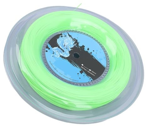 Polyester-Tennissaite, 200 M, Stilvolles Fluoreszierendes Grünes Design, Rollen-Tennisschlägersaite, Allround-Performance-Tennissaite aus Synthetischem Material Zur