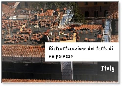 Kühlschrankmagnet Ristrutturazione Del Tetto Di Un Palazzo, Italia