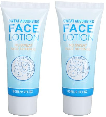 Antitranspirante Facial, 2 Cajas de Loción Facial Absorbente del Sudor, Fragancia de 60 Ml, Crema Antitranspirante sin Sudor para Sudoración Excesiva
