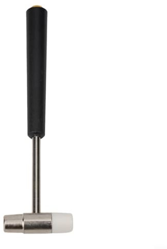 Besttoolifes Martillo de goma de metal de bricolaje, martillo pequeño, herramienta de reparación, martillo de goma de metal de doble cabeza para reloj de reparación (A)