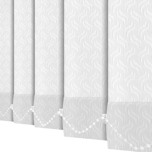 MADE TO MEASURE VERTICAL BLIND REPLACEMENT SLATS LOUVRES by Homesmart Blinds - 89mm 3.5 - FULL RANGE (DIM OUT) (Dolphin White)