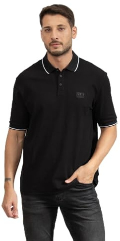 Armani Exchange Herren Short Sleeve Side Logo Patch Three-Button Collar Polo Shirt (1er Pack)