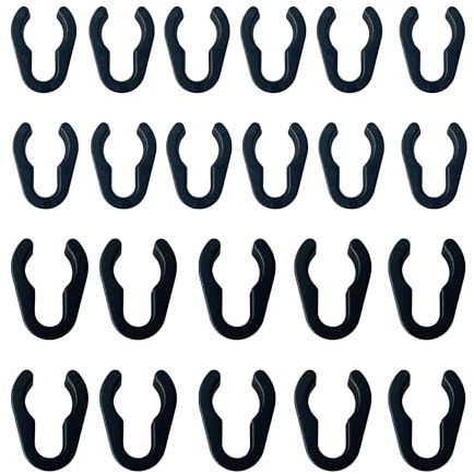 60 Pcs Universal Microphone Cable Clip, Plastic Stand Cable Clips for Studio Accessories, 15mm, 20mm