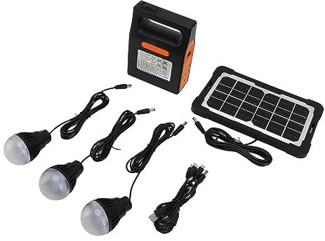 de Iluminación de Generador Solar Portátil, Luces LED Compactas y Ligeras para Camping, Turismo, Pesca, Fuente de Alimentación de Emergencia