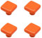 RSWZSFL 4 Stück Schubladenknöpfe Schrankknöpfe Quadratische Form Keramik Möbelknöpfe Modern Türknöpfe mit Schrauben für Kinderzimmer Küchenschrank Kleiderschrank (Orange)