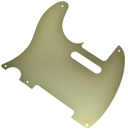 Pickguard Scratch Plate Gitarren-Schlagbrett aus Metall Aluminium eloxiert Vintage 5-Loch Tele-Schlagbrett TL Kratzschutz für FD(Gold)