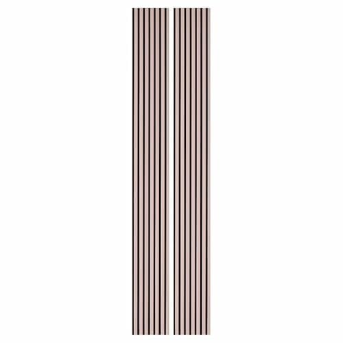 Lot de 2 Panneaux tasseaux Bois 250 x 30 x 1,9 cm - Rose Pastel/Feutrine Noir - 1,5m²