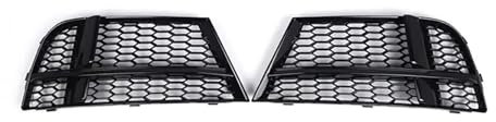 Hochglänzender schwarzer Autos Vordergrenze Waben-Kühlergrill-Abdeckungsnetz Grill kompatibel for Audi A3 8V S-Line 2017-19 8v3807681ab Nebel Light Grille Cover
