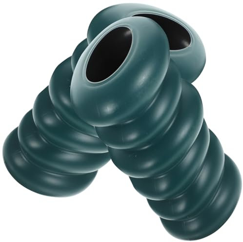 HOOTNEE 2stücke Spiralvase Aus Kunststoff in Dunkelgrün Moderne Kleine Plastikvasen Für Wohnraumdekoration Kreative Nordic Blumentöpfe Mit Glatter Oberfläche Sichere Tischdeko Für Büro Und