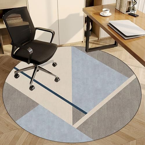 Fzamudng Alfombrilla Gaming de Suelo, Redonda Alfombrilla para Silla Gaming Grande, 90 cm Alfombrilla de Protección para Suelos Duros Oficina Escritorio Gamer Alfombrilla