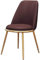 TINGMIAN Küche Gold Metallbeine Freizeit Sofa Stuhl PU Leder Sitz Rückenlehne Tisch Stuhl Büro Empfang Stuhl (Braun)