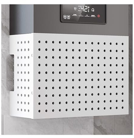Kitchen Pegboard Organizer Kit - 8 Hooks, Storage Rack & Decorative Cover for Water Heater & Gas Pipeline - Ideal for Garage, Office, Bathroom Organization & Space Saving