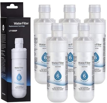 ZGHQHCDRH Filtro De Agua De Repuesto For Refrigerador LG LT1000P, Compatible con LFXS30796S, LFXS30796D, LRFDS3006S, LRFDS3006D, LRFVS3006D.(5pcs)