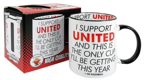 I Support Manchester United -Gift Boxed Mug Present idea for Man Utd Fan Supporter
