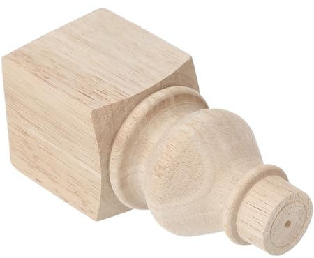 Gadpiparty Massive Runde Holzmöbelfüße 6x15cm aus Unbehandeltem Holz Gedrechselte Sofabeine und Tischbeine im Landhausstil Ersatzbeine für Kommoden Hocker und Couchtische