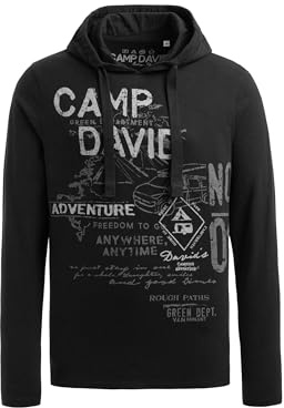 Camp David Herren Kapuzenshirt mit Frontprint