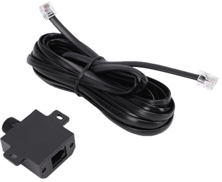 Yechiry 6-poliger Auto-Bass-Regler mit 5 M Kabel, Universeller Subwoofer-Lautstärkeregler, Verstärker-Regler für Auto, Motorrad, Lautsprecher und Heimkino