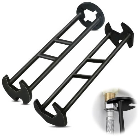 XIAOjnHONG 2Pcs Tap Spanner Sink Wrench Set 7 Sizes Basin | Metall Universal Sink Plumbing Tools Portable Tap Spanner for Narrow Tight Spaces Bathroom Kitchen
