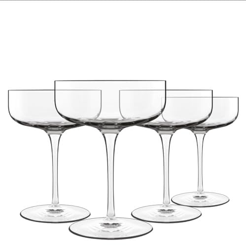 Luigi Bormioli Sublime - Set di 4 bicchieri da cocktail in cristallo, 300 ml, lavabili in lavastoviglie