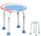 AUFUN Duschhocker Duschstuhl 36-51cm Höhenverstellbar und 360° Drehbar Badsitz Duschhilfe Anti-Rutsch Badsitz aus Alu und Kunststoff für Alter, Schwangere